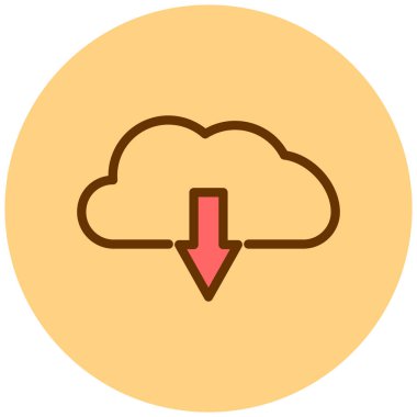 Bulut. Web simgesi basit illüstrasyon