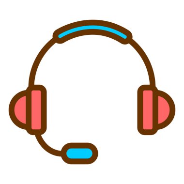 Kulaklık. Web simgesi basit tasarım