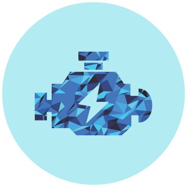 Mavi ve beyaz kalbin vektör çizimi