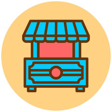 Dükkan. Web simgesi basit illüstrasyon