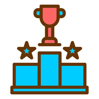 Kupa. Web simgesi basit illüstrasyon