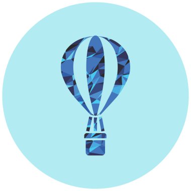 sıcak hava balonu ağ ikonu vektör çizimi 