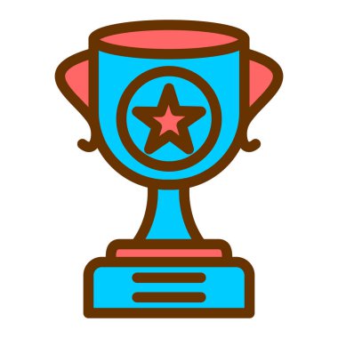 Kupa. Web simgesi basit illüstrasyon