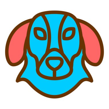 Köpek. Web simgesi basit illüstrasyon