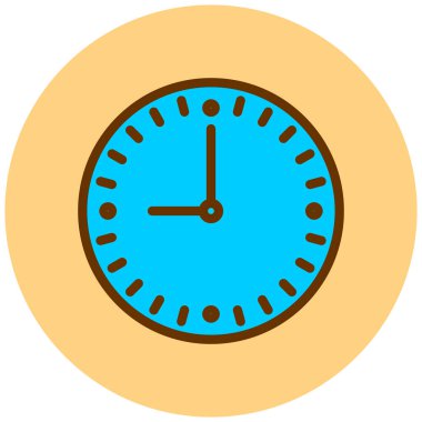 Saat. Web simgesi basit illüstrasyon