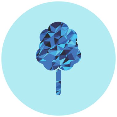 Ağaç simgesi. Web için köknar vektör simgelerinin düz çizimi