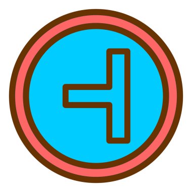 Yol işareti simgesinin vektör illüstrasyonu