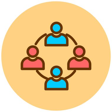 Takım. Web simgesi basit illüstrasyon