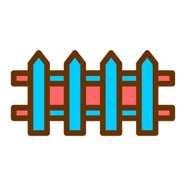 çit simgesi vektör illüstrasyonu