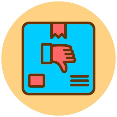 Teslimat. Web simgesi basit illüstrasyon