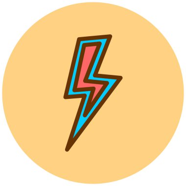 Yıldırım. Web simgesi basit illüstrasyon