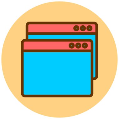 İnternet sitesi. Web simgesi basit illüstrasyon