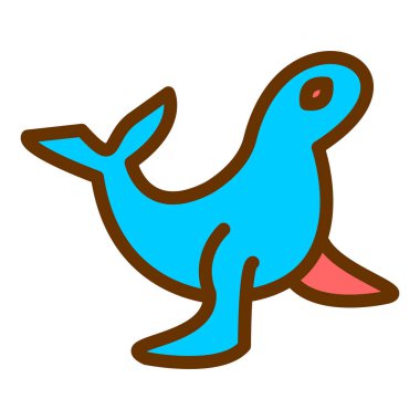 Bir kuş simgesinin vektör illüstrasyonu