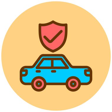 Araba sigortası. Basit resimleme