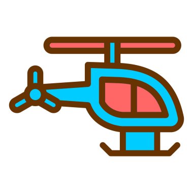 Helikopter. Web simgesi basit illüstrasyon