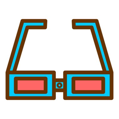 Gözlük. Web simgesi basit illüstrasyon