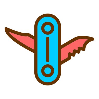 Makas. Web simgesi basit illüstrasyon