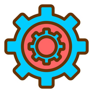 Teçhizat Web simgesi basit illüstrasyon