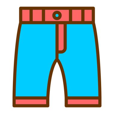 Şort. Web simgesi basit illüstrasyon