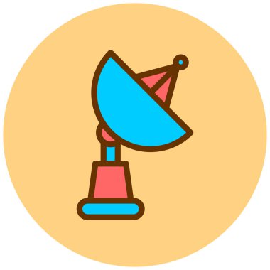 Uydu. Web simgesi basit illüstrasyon