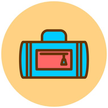 Çanta. Web simgesi basit illüstrasyon