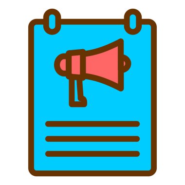 Megafon. Web simgesi basit illüstrasyon