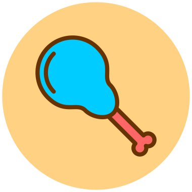 Tavuk. Web simgesi basit illüstrasyon