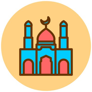 Cami. Web simgesi basit illüstrasyon