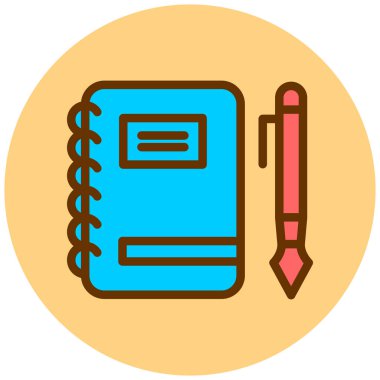 Kitap. Web simgesi basit illüstrasyon