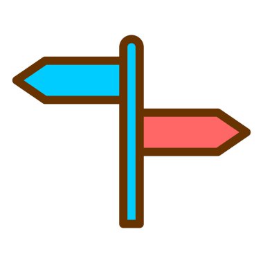 Yön ok ikonu vektör illüstrasyonu