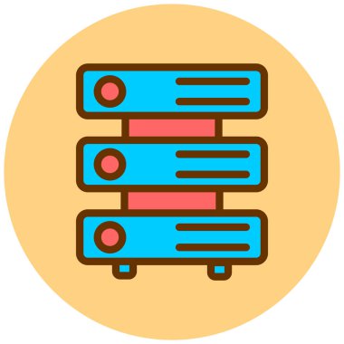 Sunucu. Web simgesi basit tasarım