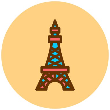 Moda tarzı izole edilmiş kule simgesi