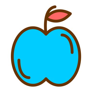 Elma. Web simgesi basit illüstrasyon