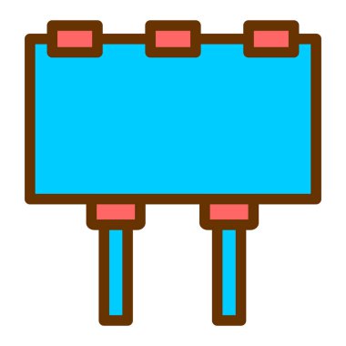 Tahta. Web simgesi basit illüstrasyon