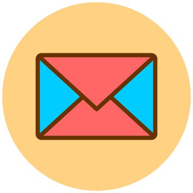 Mektup. Web simgesi basit illüstrasyon