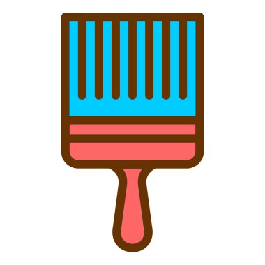 Fırça simgesi vektör illüstrasyonunu boya