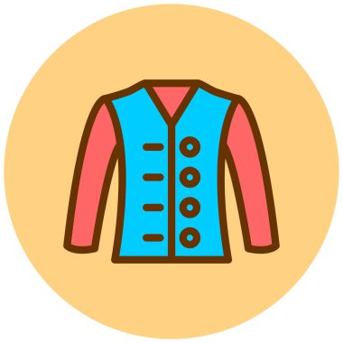 Ceket. Web simgesi basit illüstrasyon