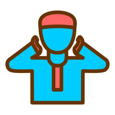 Bir kişi simgesinin vektör illüstrasyonu