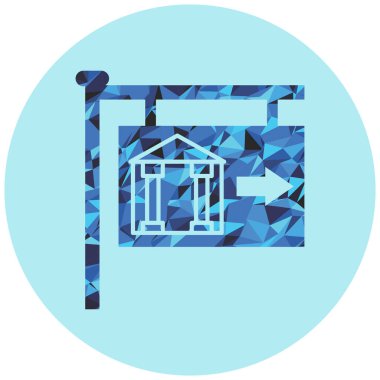 Bir bina simgesinin vektör illüstrasyonu