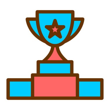 Kupa. Web simgesi basit illüstrasyon