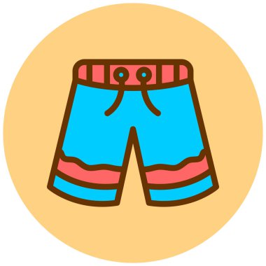 Şort. Web simgesi basit illüstrasyon