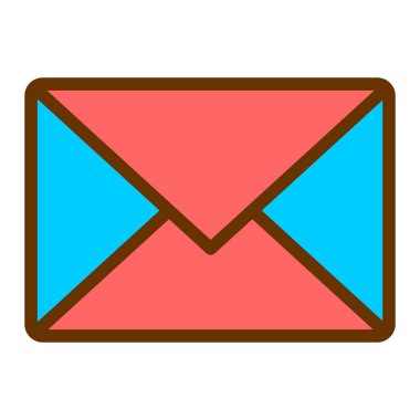 zarf e- posta simgesi vektör illüstrasyonu