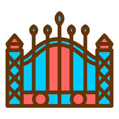 Çit. Web simgesi basit illüstrasyon