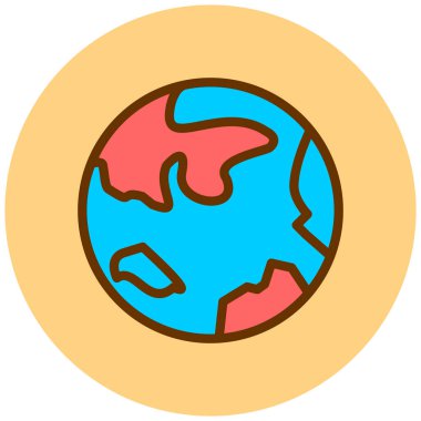 Toprak. Web simgesi basit illüstrasyon