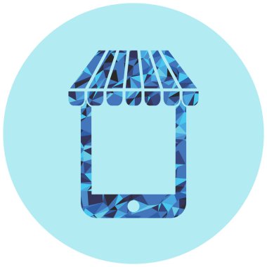 çevrimiçi alışveriş web simgesi vektör çizimi 