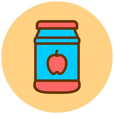 Gıda kavanozu vektör çizgisi simgesi.