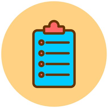 Kontrol listesi. Web simgesi basit tasarım