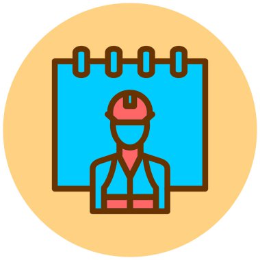 Miğferli bir adamın vektör çizimi