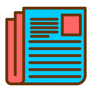 Gazete. Web simgesi basit illüstrasyon