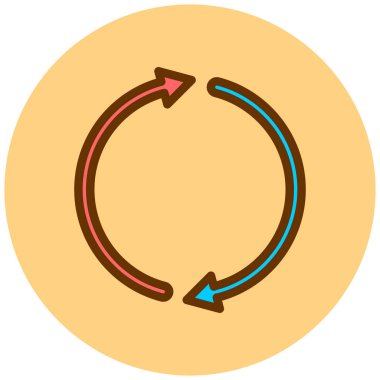 Yenile. Web simgesi basit illüstrasyon